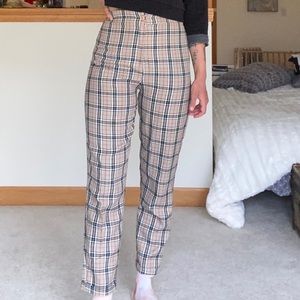 Nasty Gal tartan pants